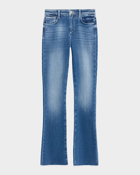 Jil Sander High-Rise Crease-Line Slim-Leg Jeans | Neiman Marcus