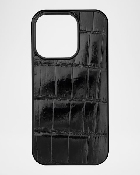 Prada Men's Saffiano Leather iPhone 17 Pro Phone Case | Neiman Marcus