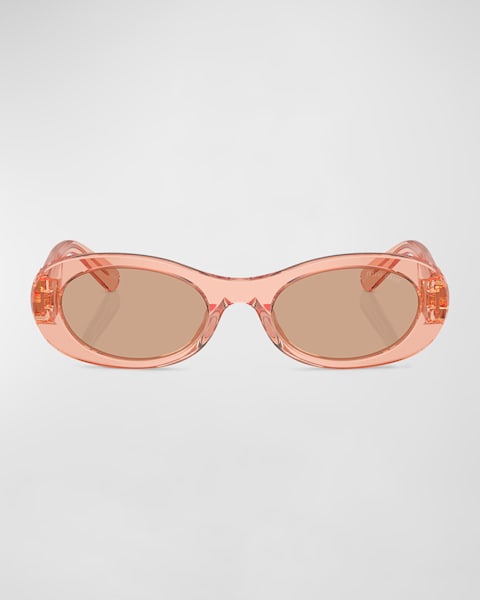 Miu Miu MU 52YS Metal Oval Sunglasses | Neiman Marcus