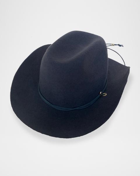 Maison Michel Austin Camel Wool Felt Cowboy Hat | Neiman Marcus display picture 3