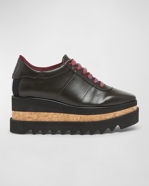 【STELLA MCCARTNEY】patent-leather platform loafers Stella McCartney Elyse Patent Alter Platform Sneaker Loafers