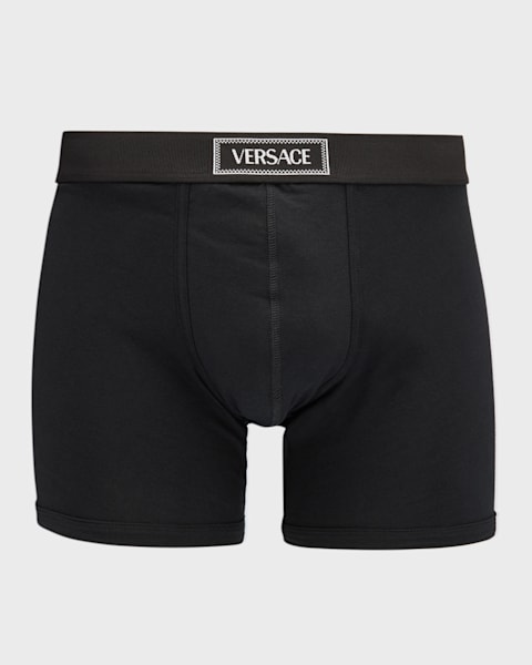 Versace Men's 3-Pack Low Rise Greca Trunk | Neiman Marcus