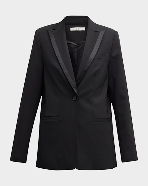 Co Sculptural Collarless Jacket | Neiman Marcus