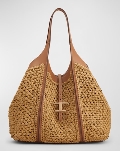 Medium Leather T Timeless Shoulder Bag | Neiman Marcus