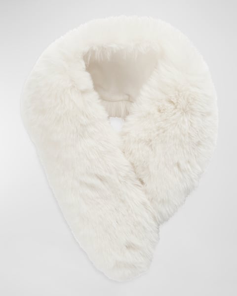Plush Faux Fur Pull Through Scarf | La Fiorentina - Foto 11