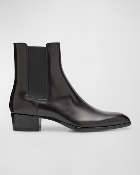 Saint Laurent Men's Wyatt 40 Harness Biker Boots | Neiman Marcus