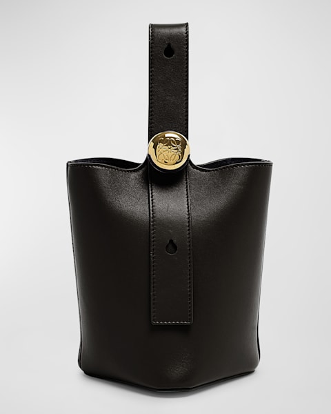 LOEWE 黒✖️焦茶ナッパレザーミニバッグ & エルメス黄色ポーチ 2点セット LOEWE 黒✖️焦茶ナッパレザーミニバッグ & エルメス黄色ポーチ 2点セット