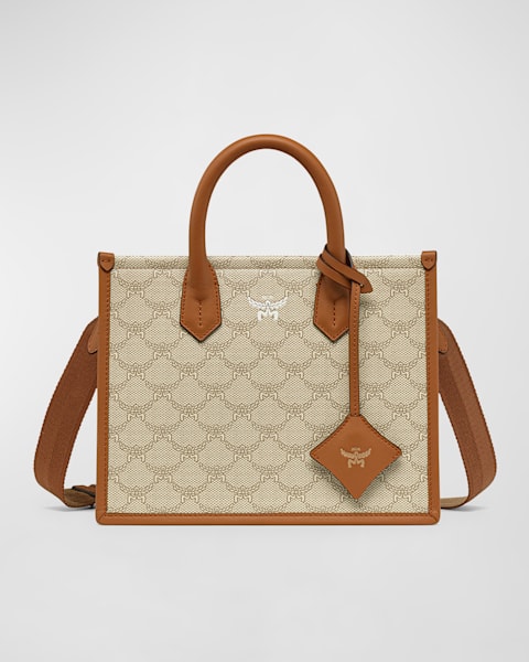 MCM Lauretos Monogram Canvas Tote Bag | Neiman Marcus