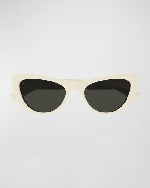 Saint Laurent 51mm Acetate Oval Sunglasses | Neiman Marcus display picture 3