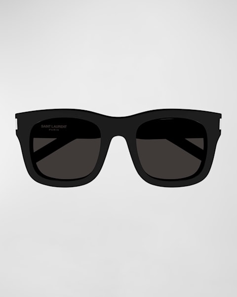 SAINT LAURENT スクエアフレムサンクラス 736455Y9956 1014 Saint Laurent Square Acetate & Metal Sunglasses | Neiman Marcus
