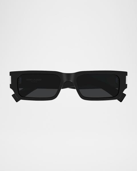 Saint Laurent Men's SL 620 Acetate Round Sunglasses | Neiman Marcus