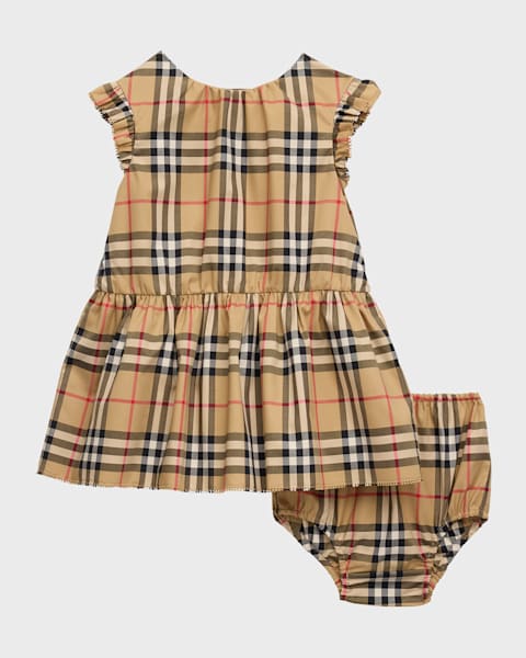 Luli & Me Girls Blue Poppy Waves Floral Sleeveless Dress - Ruffle Collar main image 1
