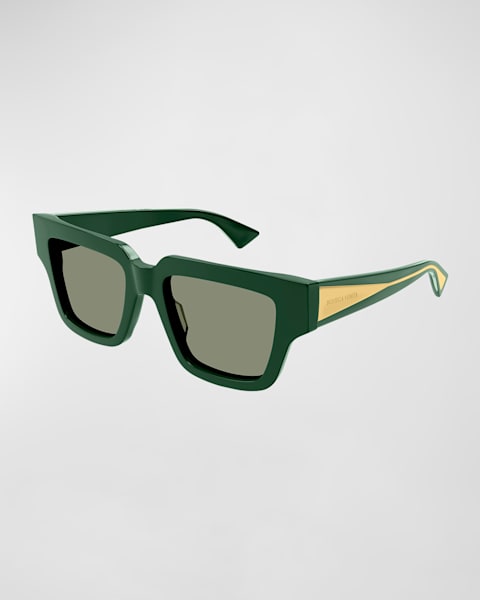 Bottega Veneta Chunky Square Acetate Sunglasses | Neiman Marcus
