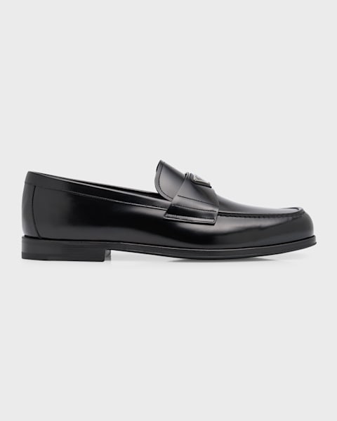 【PRADA】SAFFIANO LEATHER LOAFERS Prada Saffiano Leather Penny Loafer | Neiman Marcus