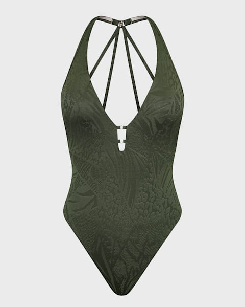 ★ ZIMMERMANN ★ ワンピース Zimmermann Poppy Tie Shoulder One Piece Swimsuit | Cutout