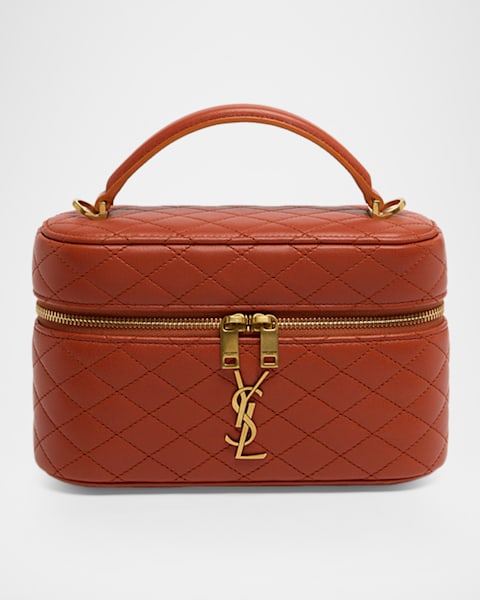 Saint Laurent Gaby Large YSL Vanity Bag in Quilted Leather