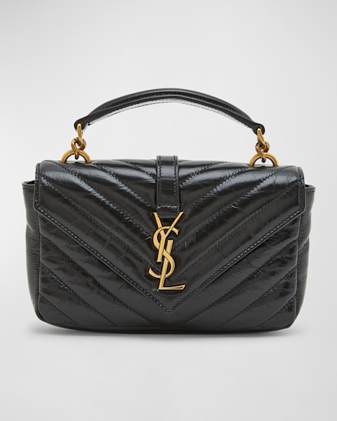 Saint Laurent | カレッジ ミニ チェーンショルダーバッグ Saint Laurent College Mini Chain Shoulder Bag in Suede