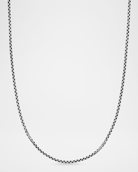 Men's Box Chain Necklace in 18K Gold, 2.7mm, 20"L