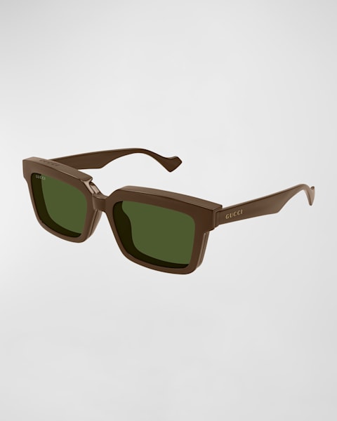 サングラス Gucci Rectangular Sunglasses In Acetate GUCCI EYEWEAR Rectangular-frame acetate sunglasses | NET-A