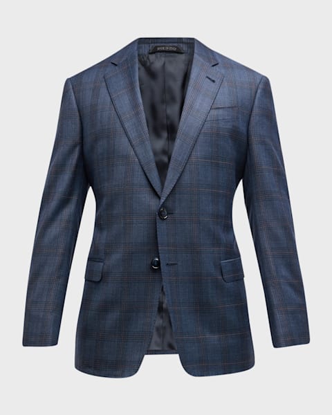 Giorgio Armani Men's Single-Breasted Rice Stitch Sport Coat