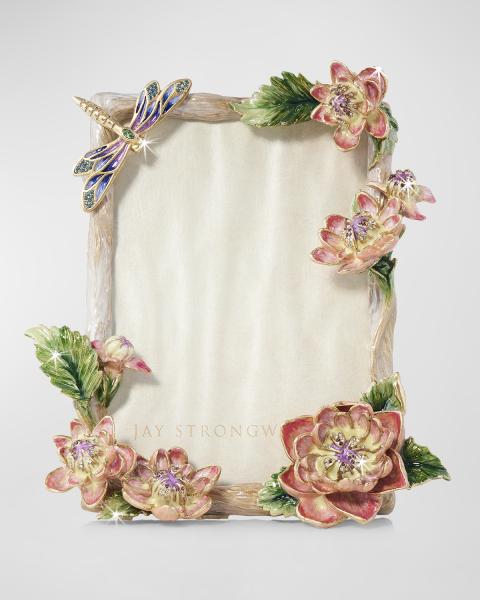 Jay Strongwater Peony Photo Frame, 5