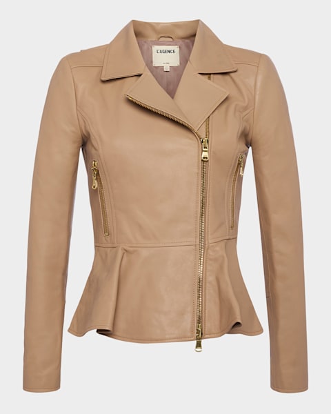 L'Agence Winsome Studded Leather Jacket