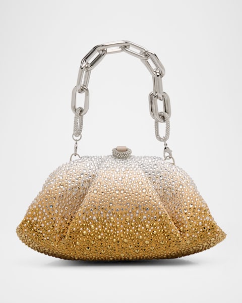 ⭐︎最終価格⭐︎ JUDITH LEIBER ジュディスライバーパーティーバッグ Gemma Crystal Chocolate Brown Clutch Bag | Judith Leiber