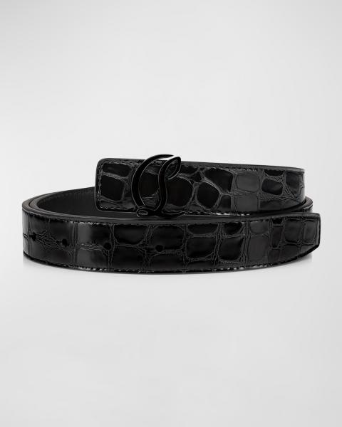 Christian Louboutin Bettina Reversible Leather Belt | Neiman 