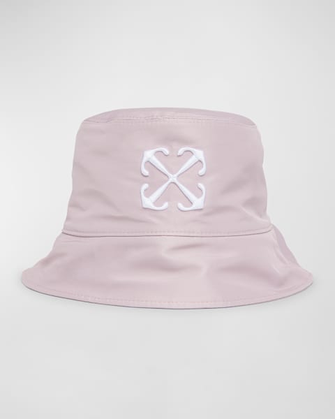 Off-White Bookish Logo Denim Bucket Hat | Neiman Marcus