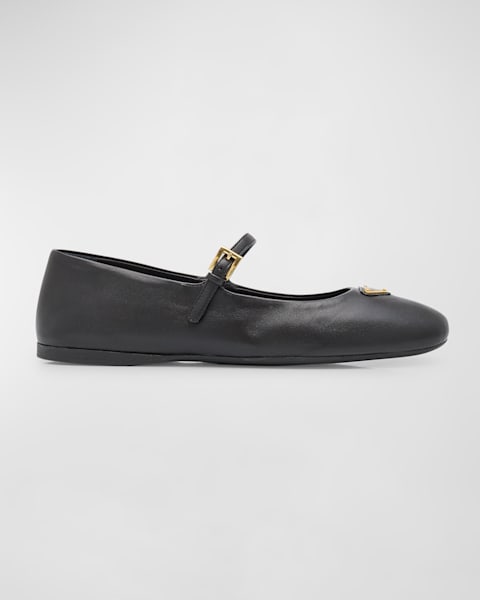 Stuoia Raffia Dual Mary Jane Ballerina Flats