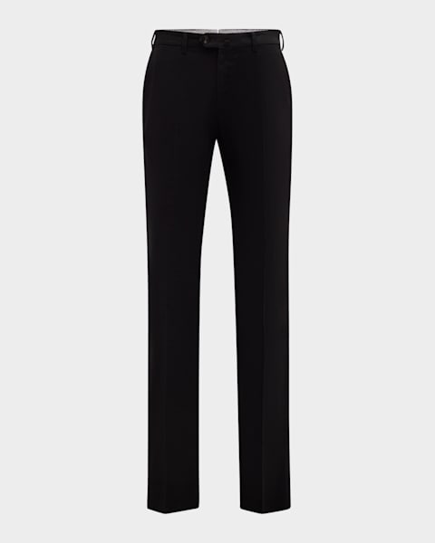Emporio Armani Men's G-Line Flat Front Trousers | Neiman Marcus
