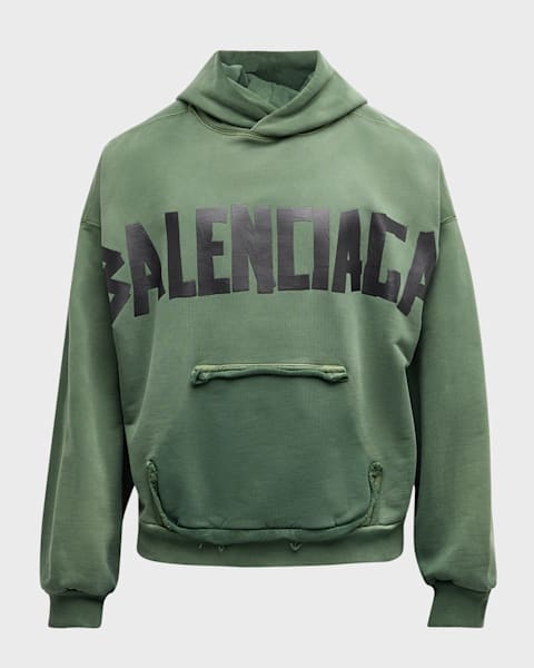 Balenciaga Men's Metal Outline Logo Hoodie | Neiman Marcus