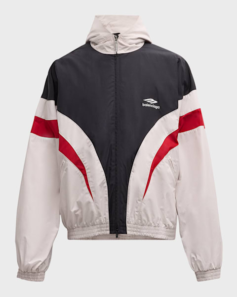 Balenciaga Men's Oversized-Fit Tracksuit Jacket | Neiman Marcus