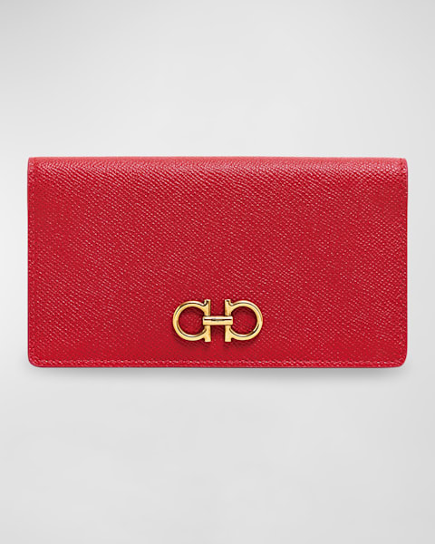 折りたたみ財布 Ferragamo REVIVAL GANCINI BIFOLD WALLET Gemini Bifold Leather Wallet | Neiman Marcus