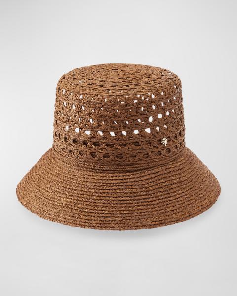 Helen Kaminski Leoni Raffia Woven Fedora | Neiman Marcus display picture 2