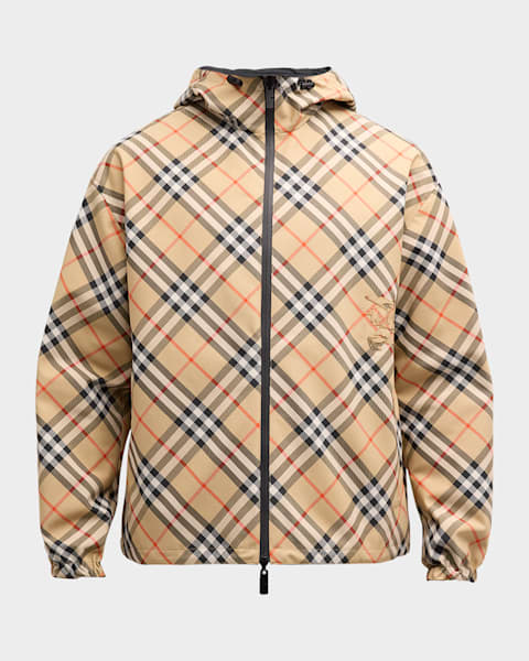 【BURBERRY】REVERSIBLE CHECK PUFFER JACKET Reversible Check Nylon Puffer Jacket in Sand | Burberry