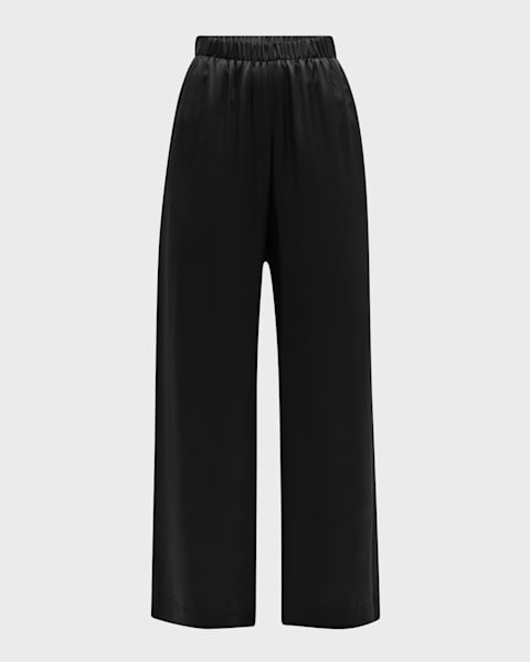 Zimmermann Silk Wide-Leg Tuck Pants | Neiman Marcus