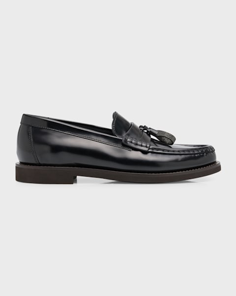 ローファー・オックスフォード CHURCH'S PRISCILLA LOAFERS IN POLISHED LEATHER Black Polished Fumé Leather Loafer | Church's