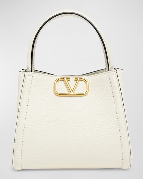 Valentino Garavani Alltime VLOGO Leather Top-Handle Bag