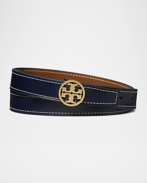 STRATHBERRY Monogram Wide Leather Buckle Belt | Neiman Marcus