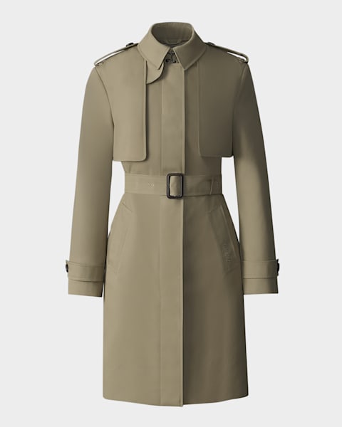 Brunello Cucinelli Taffeta Double-Breasted Trench Coat