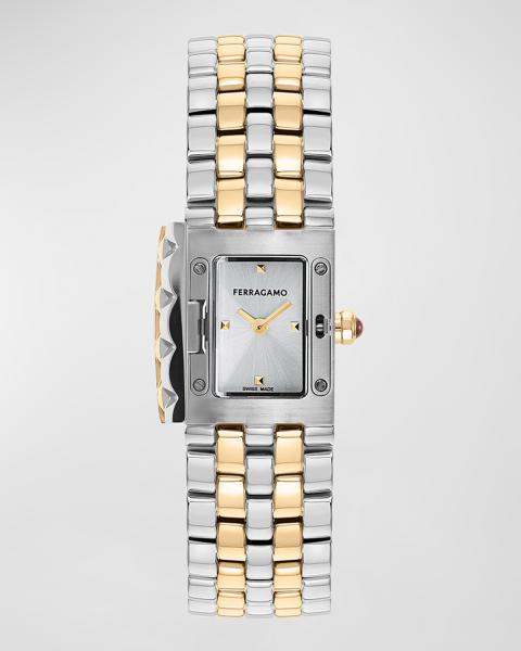 Ferragamo Vega Upper East 28MM IP Rose Gold Diamond Watch  display picture 2
