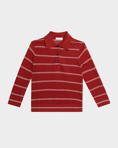 Prada Striped Piqué Polo Shirt | Neiman Marcus
