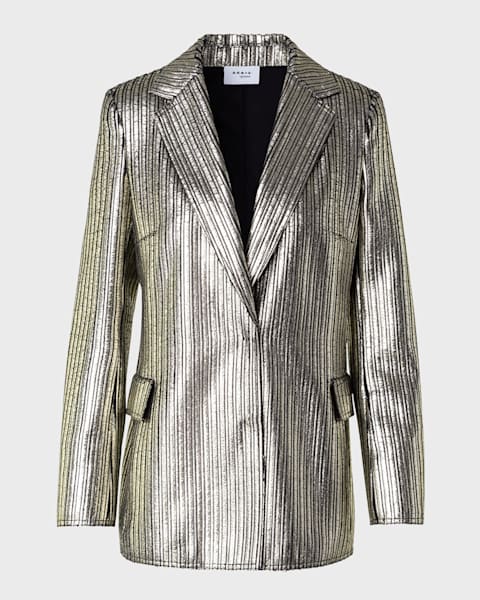 Alberta Ferretti Mikado Silk Single-Breasted Jacket | Neiman