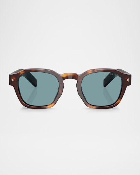 Prada Men's Square Acetate Sunglasses | Neiman Marcus