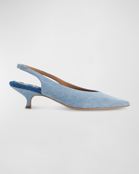 Stella McCartney Elsa Vegan Leather Slingback Pumps | Neiman