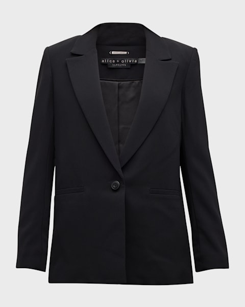 Alice + Olivia Denny Notch-Collar Boyfriend Blazer | Neiman