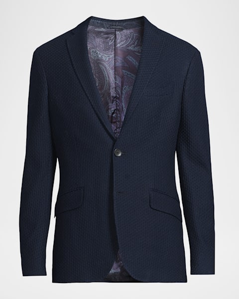 ZEGNA Men's Solid Wool Blazer | Neiman Marcus