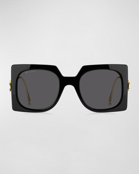 Etro Etroscreen Nylon Rectangular Sunglasses | Neiman Marcus display picture 1