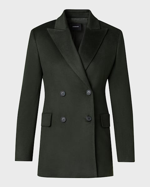 Akris Saigon Cashmere Single-Breasted Jacket | Neiman Marcus